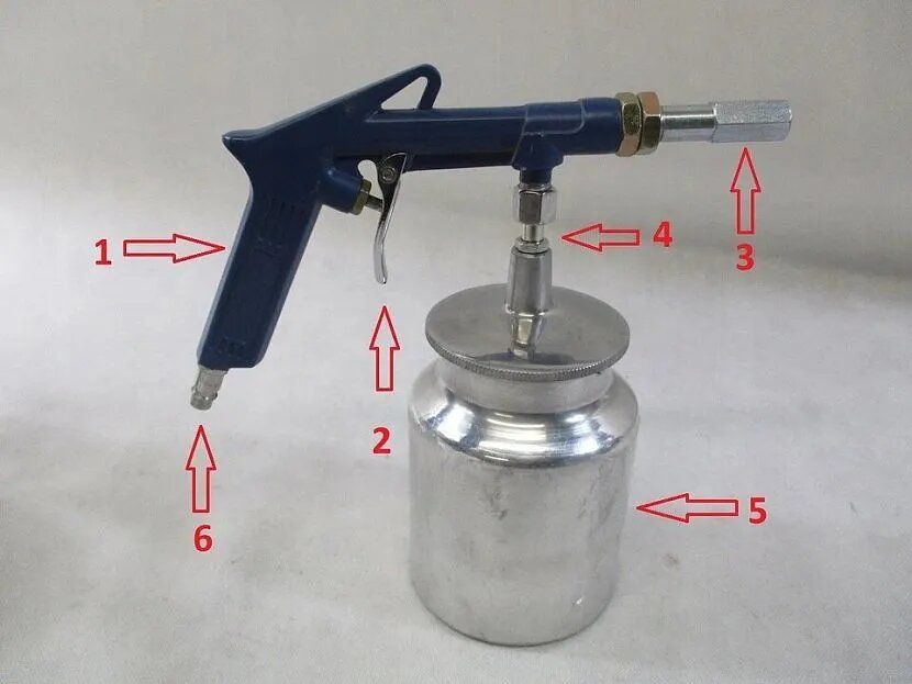 Как выбрать пескоструйный пистолет для компрессора?